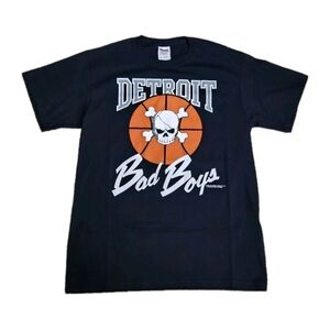 Detriot Bad Boys New Tshirt Retro Fan Size Medium 1988 Reprint Basketball NBA